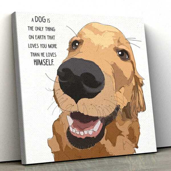 Dog Square Canvas – Golden Retriever – Dog Love – Canvas Print – Dog Canvas Art – Dog Poster Printing – Canvas With Dogs On It – Furlidays