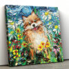 Dog Square Canvas – Dog Canvas – Happy – Canvas Print – Dog Wall Art Canvas – Dog Poster Printing – Dog Canvas Art – Dog Painting Posters – Furlidays