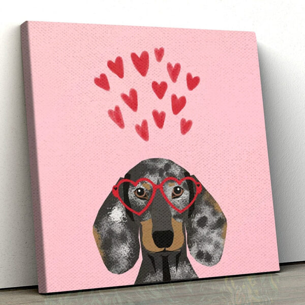 Dog Square Canvas – Dachshund – Canvas Print – Dog Wall Art Canvas – Dog Canvas Print – Dog Painting Posters – Dog Canvas Art – Furlidays