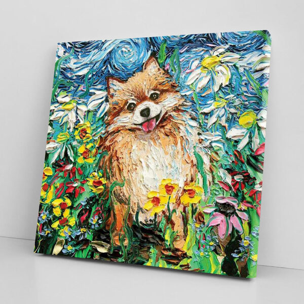 Dog Square Canvas – Dog Canvas – Happy – Canvas Print – Dog Wall Art Canvas – Dog Poster Printing – Dog Canvas Art – Dog Painting Posters – Furlidays