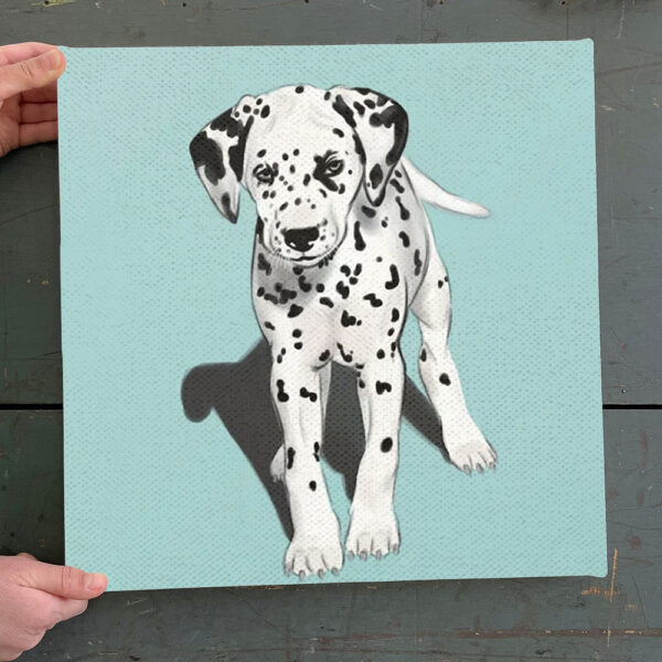 Dog Square Canvas – Dalmatian Puppy – Canvas Print – Dog Canvas Art – Dog Canvas Print – Dog Wall Art Canvas – Furlidays
