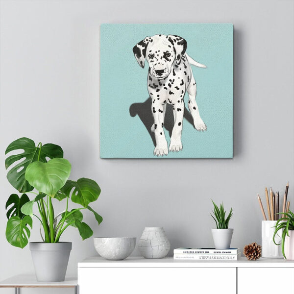 Dog Square Canvas – Dalmatian Puppy – Canvas Print – Dog Canvas Art – Dog Canvas Print – Dog Wall Art Canvas – Furlidays