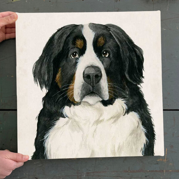 Dog Square Canvas – Dog Canvas – Bernese Mountain – Canvas Print – Dog Poster Printing – Dog Wall Art Canvas – Dog Canvas Art – Furlidays