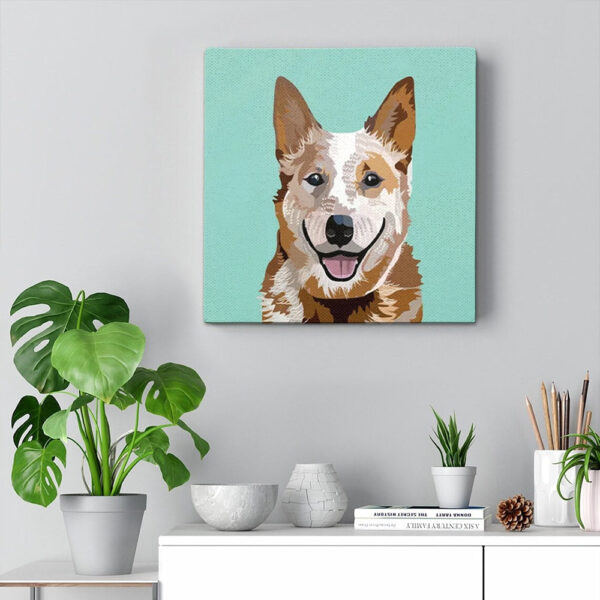 Dog Square Canvas – Australian Cattle Dog – Dog Canvas Art – Canvas Print – Dog Wall Art Canvas – Furlidays
