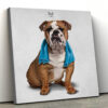 Dog Square Canvas – Dog Canvas – Bulldog – Canvas Print – Dog Wall Art Canvas – Dog Poster Printing – Dog Canvas Art – Furlidays