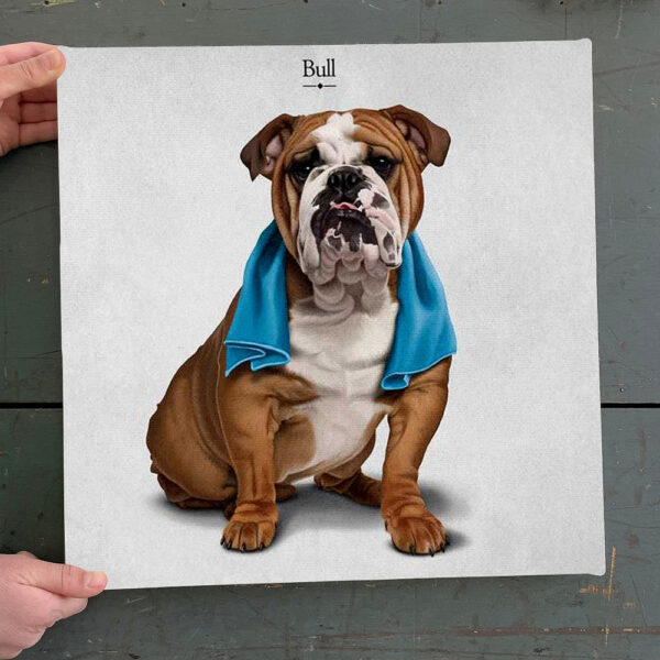 Dog Square Canvas – Dog Canvas – Bulldog – Canvas Print – Dog Wall Art Canvas – Dog Poster Printing – Dog Canvas Art – Furlidays