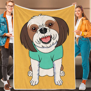 Dog Fleece Blanket – Shih Tzu…
