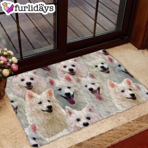 A Bunch Of Eskimos Doormat Xmas Welcome Mats Gift For Dog Lovers 1
