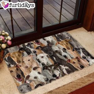 A Bunch Of Greyhounds Doormat Xmas Welcome Mats Dog Memorial Gift 1