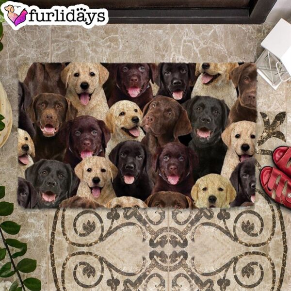 A Bunch Of Labradors Doormat – Xmas Welcome Mats – Gift For Dog Lovers