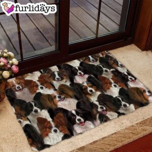 A Bunch Of Papillons Doormat Xmas Welcome Mats Gift For Dog Lovers 1