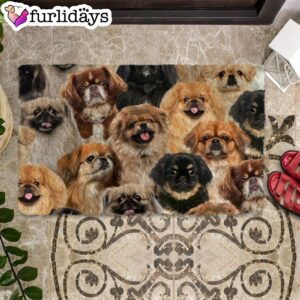 A Bunch Of Pekingeses Doormat Xmas Welcome Mats Gift For Dog Lovers 2