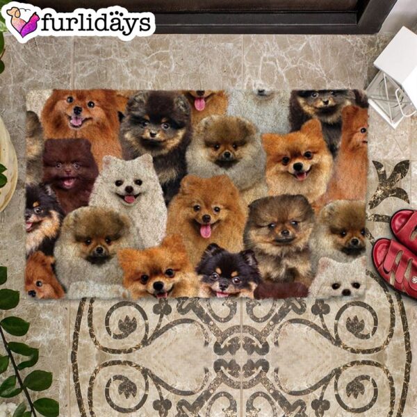 A Bunch Of Pomeranians Doormat – Xmas Welcome Mats – Gift For Dog Lovers