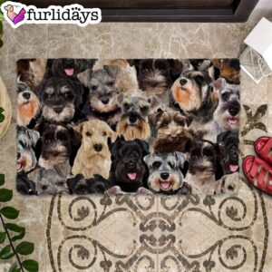 A Bunch Of Schnauzers Doormat Xmas Welcome Mats Gift For Dog Lovers 2