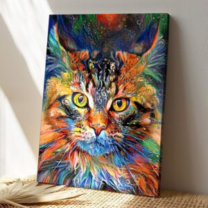 Abstract Surreal Cat Canvas – Cat…