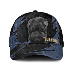 Affenpinscher Jean Background Custom Name Cap Classic Baseball Cap All Over Print Gift For Dog Lovers 1 dwy800