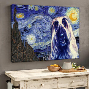 Afghan Hound Poster Matte Canvas Dog Wall Art Prints Painting On Canvas 2