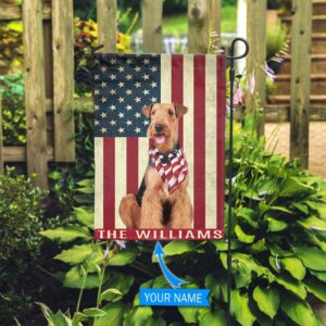 Airedale Terrier Personalized Garden Flag –…