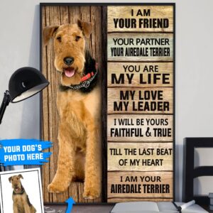 Airedale Terrier Personalized Poster Canvas Dog Canvas Wall Art Dog Lovers Gifts For Him Or Her 3