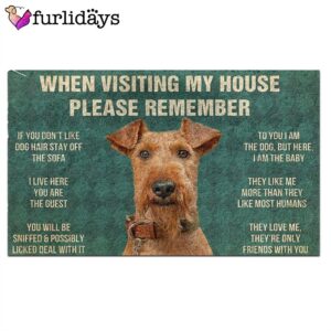 Airedale Terrier s Rules Doormat Xmas Welcome Mats Gift For Dog Lovers 2