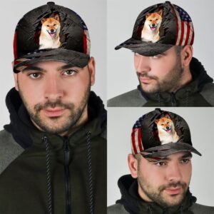 Akita On The American Flag Cap Hats For Walking With Pets Gifts Dog Caps For Friends 3 ruhwxz
