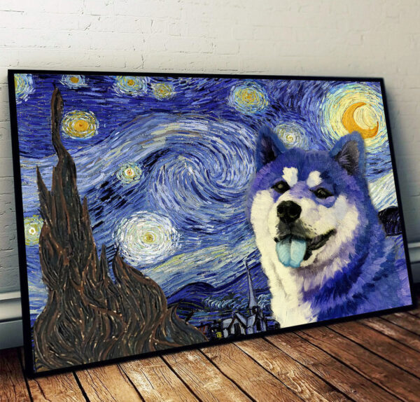 Akita Poster & Matte Canvas – Dog Wall Art Prints – Painting On Canvas