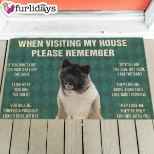 Akita s Rules Doormat Xmas Welcome Mats Gift For Dog Lovers 1