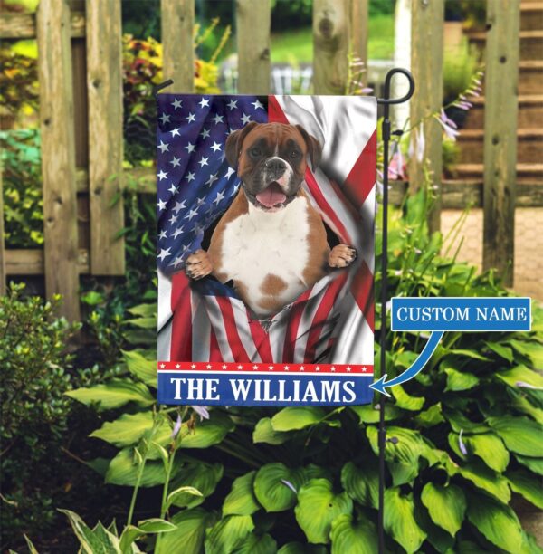 Alabama Boxer Dog Personalized Garden Flag – Garden Dog Flag – Personalized Dog Garden Flags