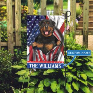 Alabama Rottweiler Personalized Garden Flag –…