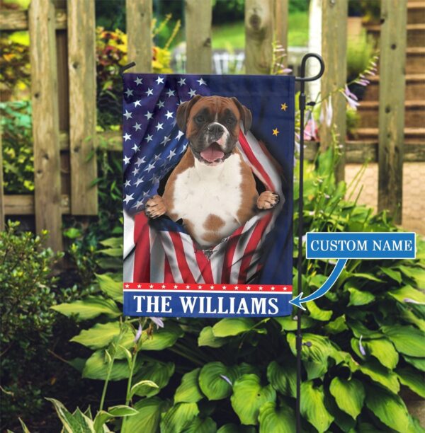 Alaska Boxer Dog Personalized Garden Flag – Garden Dog Flag – Personalized Dog Garden Flags