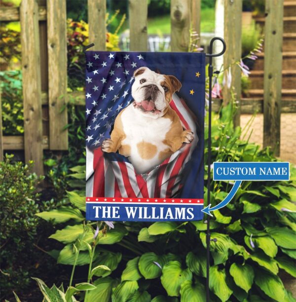 Alaska Bulldog Personalized Garden Flag – Garden Dog Flag – Personalized Dog Garden Flags