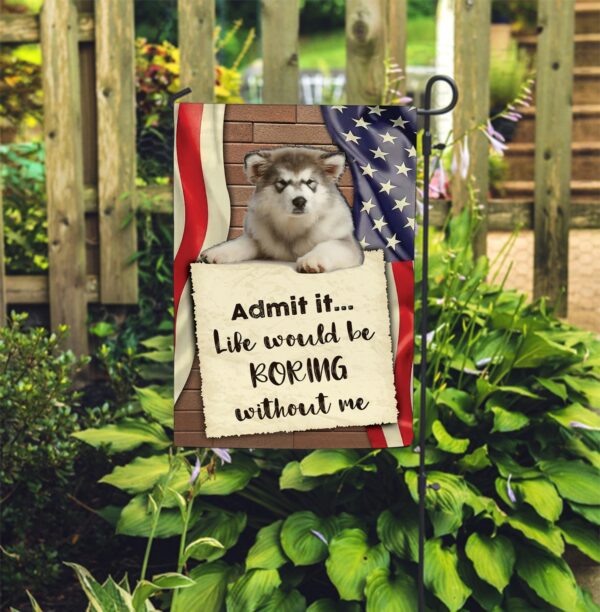 Alaskan Malamute Personalized Flag – Garden Dog Flag – Personalized Dog Garden Flags
