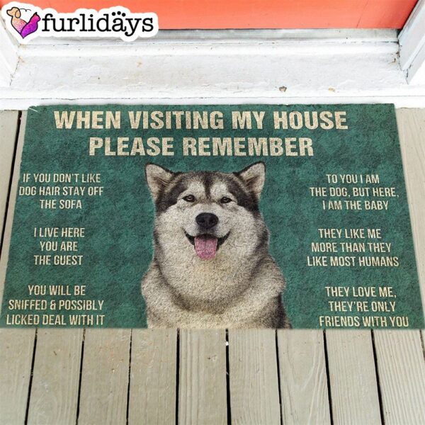 Alaskan Malamute’s Rules Doormat – Funny Doormat – Gift For Dog Lovers