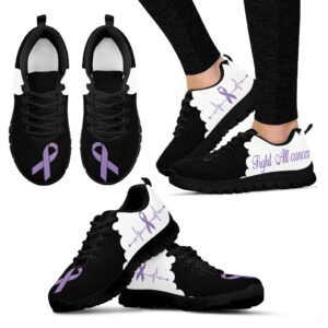 All Cancer Shoes Cloudy Black Sneaker…