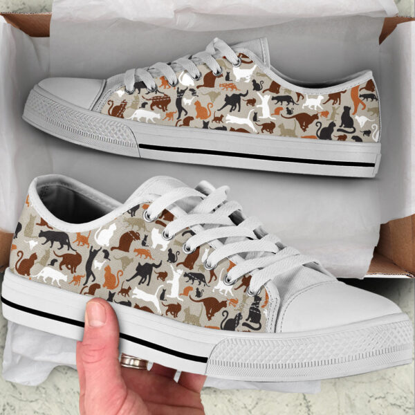 All Cats Pattern Sk Low Top Shoes – Cat Walking Shoes Men Women – Casual Shoes Gift For Adults