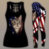 Amerian Shorthair Cat All Over Printed Women’s Tanktop Leggings Set –  Perfect Workout Outfits – Gifts For Cat Lovers