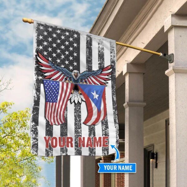 America-Puerto Rico Personalized Flag – Garden Flags Outdoor – Outdoor Decoration
