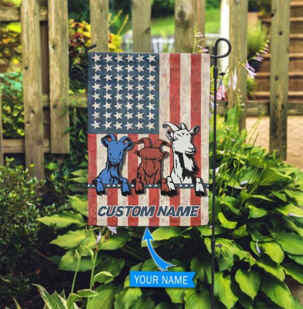 America Goats Flag Personalized Flag – Garden Flags Outdoor – Outdoor Decoration