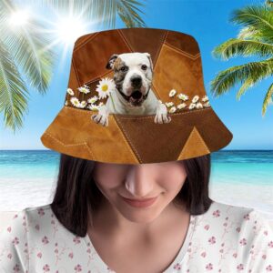 American BullDog Bucket Hat Hats To Walk With Your Beloved Dog A Gift For Dog Lovers 2 wgz0ng