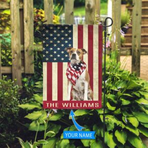 American Bulldog Personalized Flag Garden Dog Flag Personalized Dog Garden Flags 3