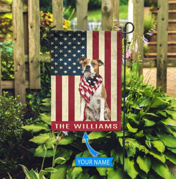 American Bulldog Personalized Flag – Garden Dog Flag – Personalized Dog Garden Flags