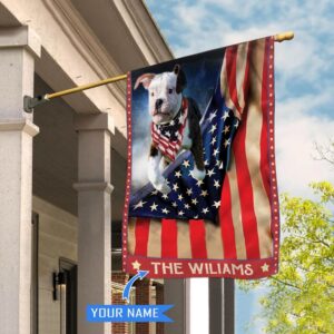 American Bulldog Personalized House Flag –…