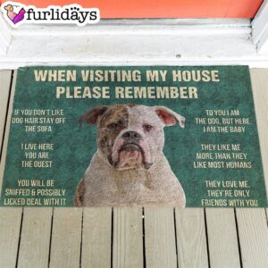 American Bulldog s Rules Doormat Xmas Welcome Mats Dog Memorial Gift 1