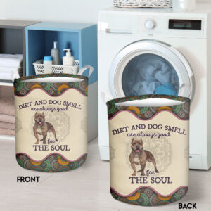 American Bully Dirt And Smell Laundry Basket Dog Laundry Basket Mother Gift Gift For Dog Lovers 2