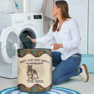 American Bully Dirt And Smell Laundry Basket Dog Laundry Basket Mother Gift Gift For Dog Lovers 3