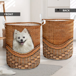 American Eskimo Rattan Texture Laundry Basket…