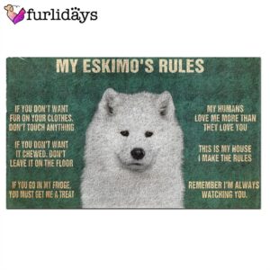 American Eskimo s Rules Doormat Funny Doormat Gift For Dog Lovers 2