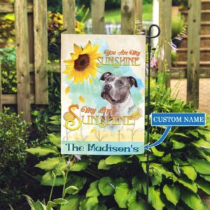 American Pit Bull Sunflower Personalized Garden…