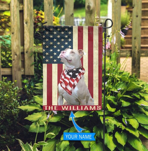 American Pit Bull Terrier  Personalized Garden Flag – Garden Dog Flag – Personalized Dog Garden Flags