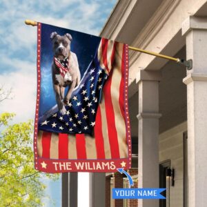 American Pit Bull Terrier Personalized House Flag Garden Dog Flag Personalized Dog Garden Flags 2
